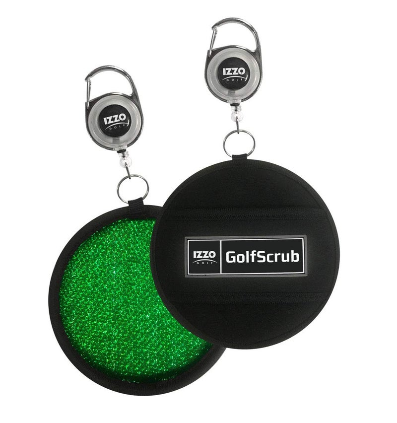 IZZO Golf Club Scrub and Golf Ball Cleaner, Black/Green - Image 1